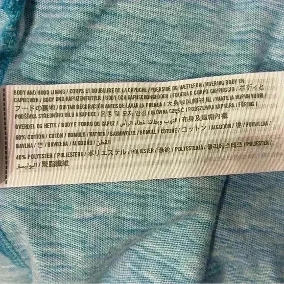 Hollister Lightweight Pullover Hoodie Turquoise Long Sleeve Shirt Size M - Picture 5 of 7